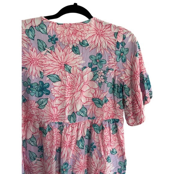 Andree’ By Unit Floral Peplum Top Size Small - Picture 5 of 5